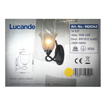 Lucande - LED Kinkiet TRISHA 1xE27/5,5W/230V