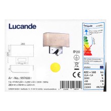 Lucande - LED Kinkiet VIRVE 1XLED/13,4W/230V + 1xLED/3,4W/230V