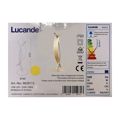 Lucande - LED Lampa stołowa MARIJA LED/10W/230V