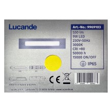Lucande - LED Zewnętrzna lampa wpuszczana RONI LED/9W/230V IP65
