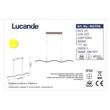 Lucande - LED Żyrandol ściemnialny na lince BRAMA LED/42W/230V