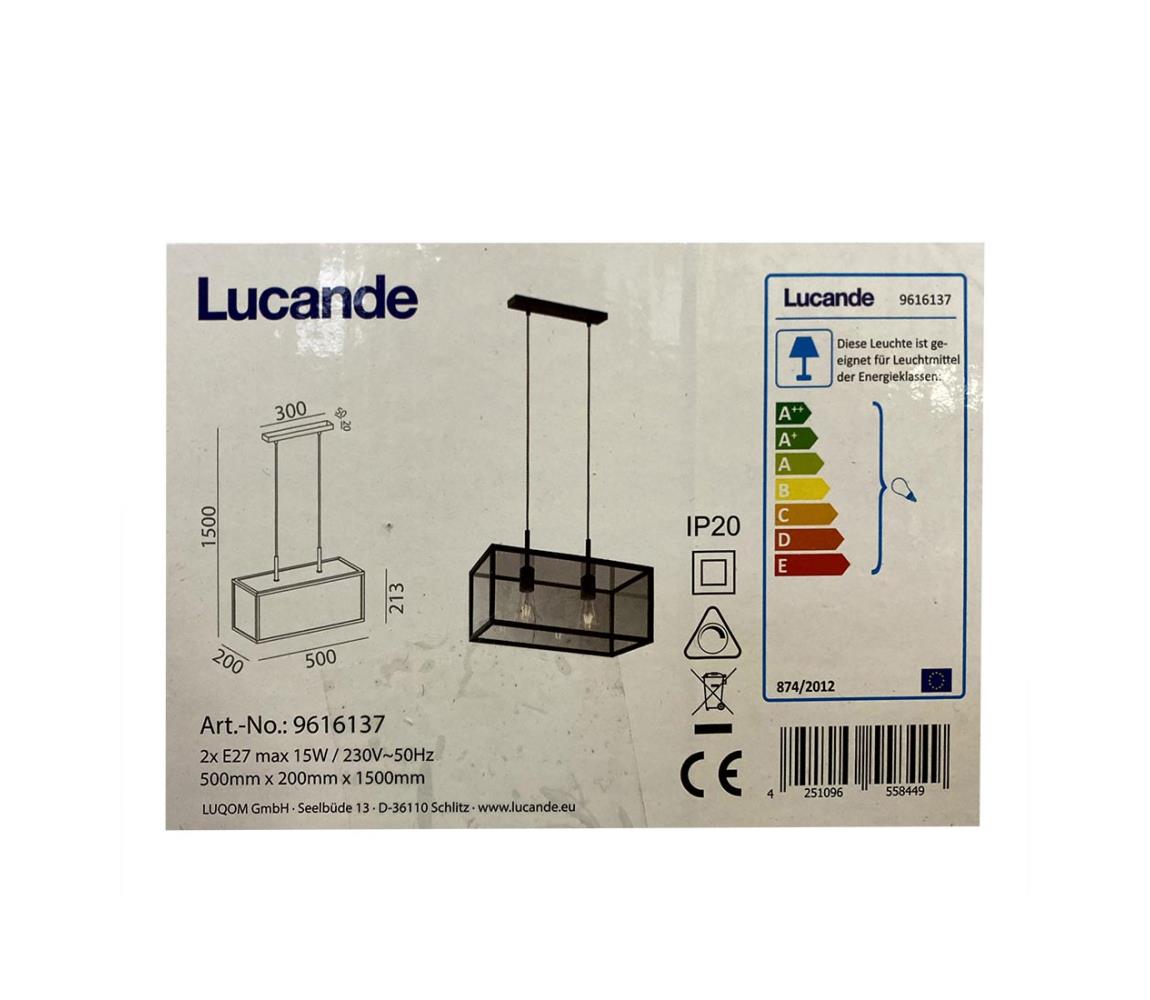 Lucande - Żyrandol na lince BEYZA 2xE27/15W/230