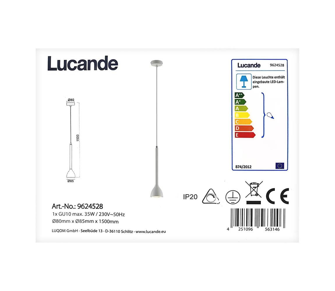 Lucande - Żyrandol na lince NORDWIN 1xGU10/35W/230V