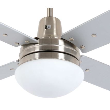 Lucci Air 210334 - Wentylator sufitowy AIRFUSION QUEST 1xE27/60W/230V drewno/matowy chrom + DO