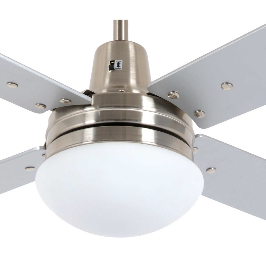 Lucci Air 210334 - Wentylator sufitowy AIRFUSION QUEST 1xE27/60W/230V drewno/matowy chrom + DO