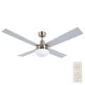 Lucci Air 210334 - Wentylator sufitowy AIRFUSION QUEST 1xE27/60W/230V drewno/matowy chrom + DO