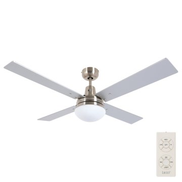 Lucci Air 210334 - Wentylator sufitowy AIRFUSION QUEST 1xE27/60W/230V drewno/matowy chrom + DO