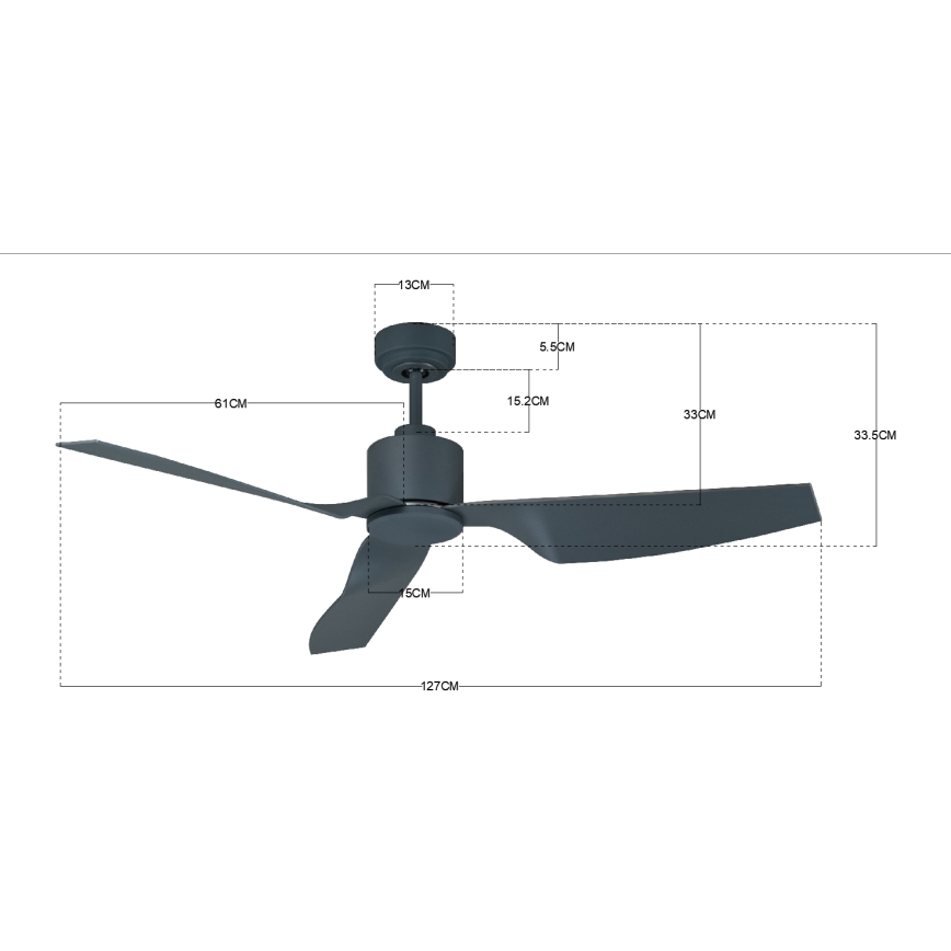 Lucci Air 210527 - Wentylator sufitowy AIRFUSION CLIMATE II czarny + pilot do zdalnego sterowania