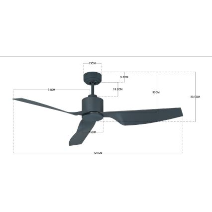 Lucci Air 210527 - Wentylator sufitowy AIRFUSION CLIMATE II czarny + pilot zdalnego sterowania