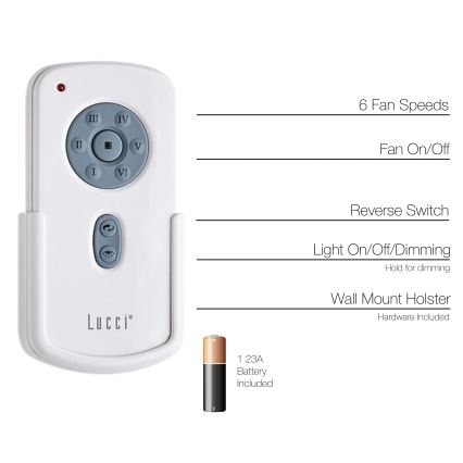 Lucci Air 21052TRS - Pilot zdalnego sterowania do wentylatorów CLIMATE, RADAR, FRASER 1x23A