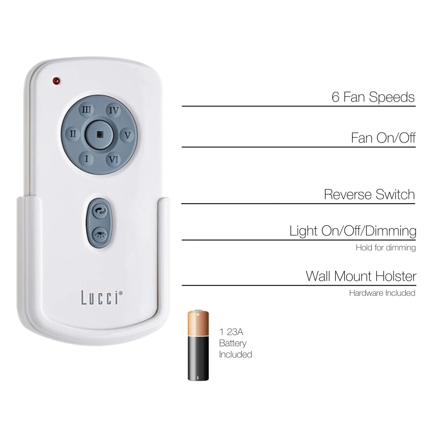 Lucci Air 21052TRS - Pilot zdalnego sterowania do wentylatorów CLIMATE, RADAR, FRASER 1x23A