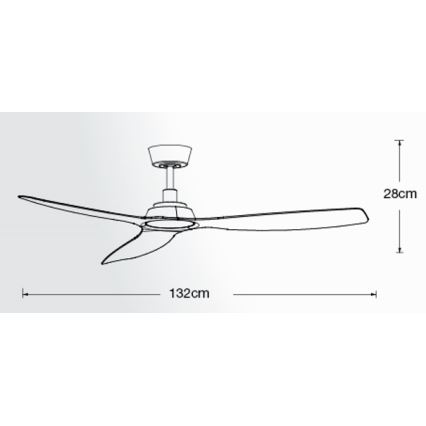 Lucci Air 210651 - Wentylator sufitowy MOTO czarny + pilot zdalnego sterowania