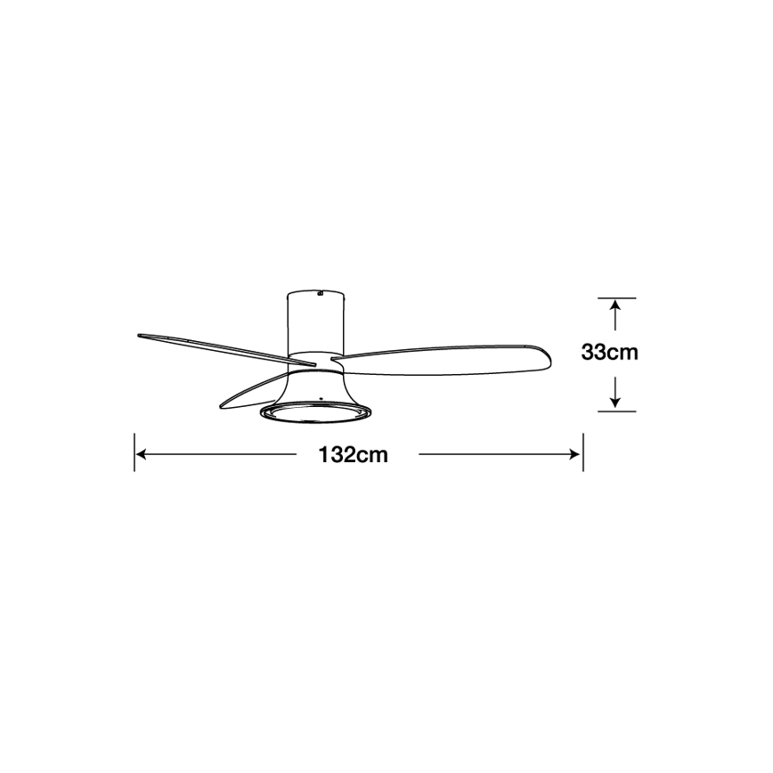 Lucci Air 210661 - LED Ściemnialny wentylator sufitowy FLUSSO 1xGX53/18W/230V drewno/biały + pilot zdalnego sterowania
