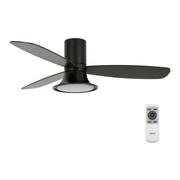 Lucci Air 210662 - LED ściemnialny wentylator sufitowy FLUSSO 1xGX53/18W/230V drewno/czarny + pilot zdalnego sterowania