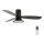 Lucci Air 210662 - LED ściemnialny wentylator sufitowy FLUSSO 1xGX53/18W/230V drewno/czarny + pilot zdalnego sterowania