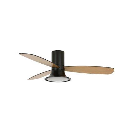 Lucci Air 210662 - LED ściemnialny wentylator sufitowy FLUSSO 1xGX53/18W/230V drewno/czarny + pilot zdalnego sterowania