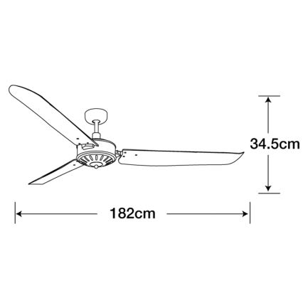 Lucci air 211021 - Wentylator sufitowy CAROLINA czarny