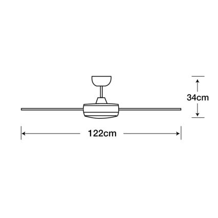 Lucci air 212899 - LED ściemnialny wentylator sufitowy MOONAH 1xGX53/21W/230V czarny + pilot zdalnego sterowania
