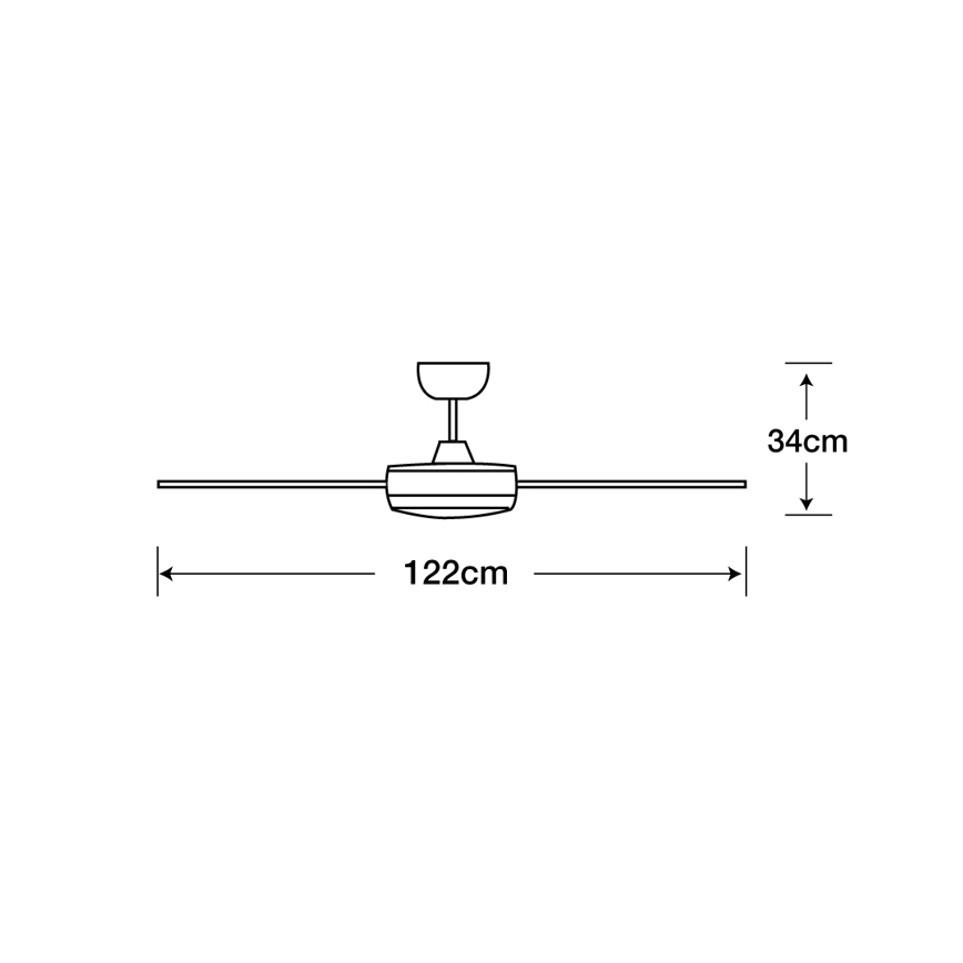 Lucci air 212899 - LED ściemnialny wentylator sufitowy MOONAH 1xGX53/21W/230V czarny + pilot zdalnego sterowania