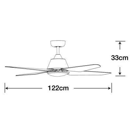 Lucci Air 212994 - Wentylator sufitowy LED ARIA LED/18W/230V biały + pilot
