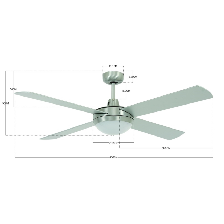 Lucci air 213009 - Wentylator sufitowy LED FUTURA MOOD LED/18W/230V matowy chrom + zdalne sterowanie
