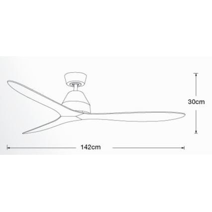 Lucci air 213041 - Wentylator sufitowy WHITEHAVEN czarny + pilot do zdalnego sterowania