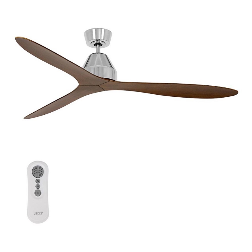 Lucci air 213042 - Wentylator sufitowy WHITEHAVEN matowy chrom/brąz + pilot do zdalnego sterowania