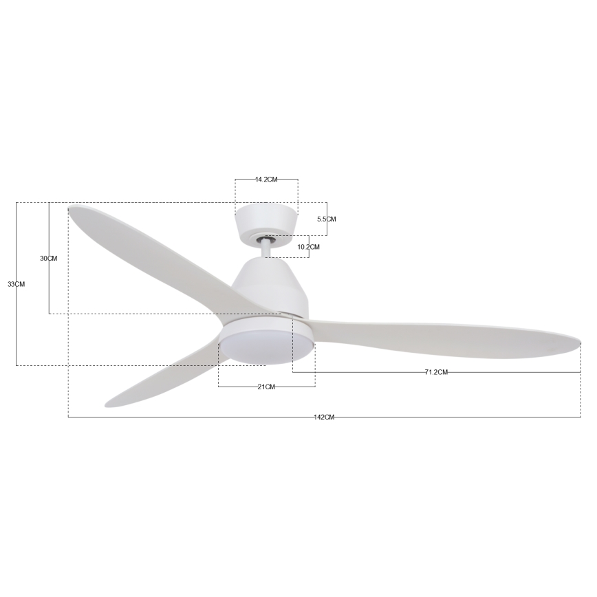 Lucci air 213043 - Wentylator sufitowy LED WHITEHAVEN GX53/17W/230V biały + pilot zdalnego sterowania