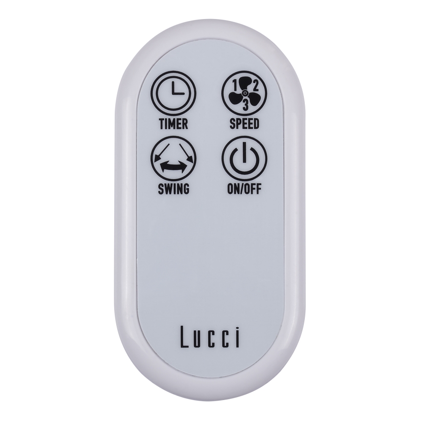 Lucci Air 213128EU - Wentylator ścienny BREEZE 55W/230V biały + pilot do zdalnego sterowania