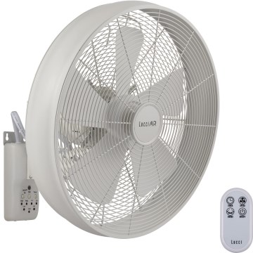 Lucci Air 213128EU - Wentylator ścienny BREEZE 55W/230V biały, średnica 46 cm + zdalne sterowanie
