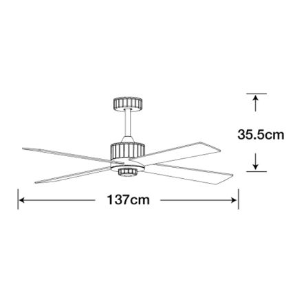 Lucci air 213170 - Wentylator sufitowy LED NEWPORT czarny + pilot