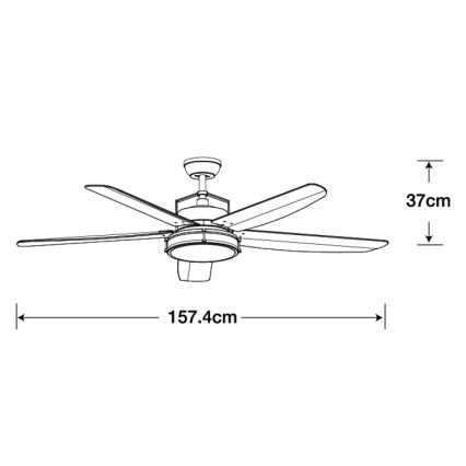 Lucci air 213175 - LED Ściemnialny wentylator sufitowy LOUISVILLE 1xGX53/18W/230V brązowy + pilot zdalnego sterowania