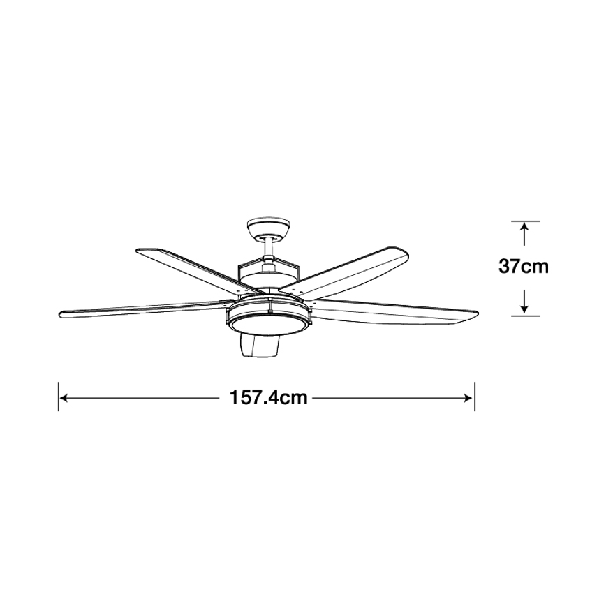 Lucci air 213176-LED Ściemnialny wentylator sufitowy LOUISVILLE 1xGX53/18W/230V drewno/biały + pilot zdalnego sterowania