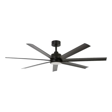 Lucci Air 21318349 - LED Ściemnialny wentylator sufitowy ATLANTA 1xGX53/12W/230V śr. 142 cm czarny + zdalne sterowanie