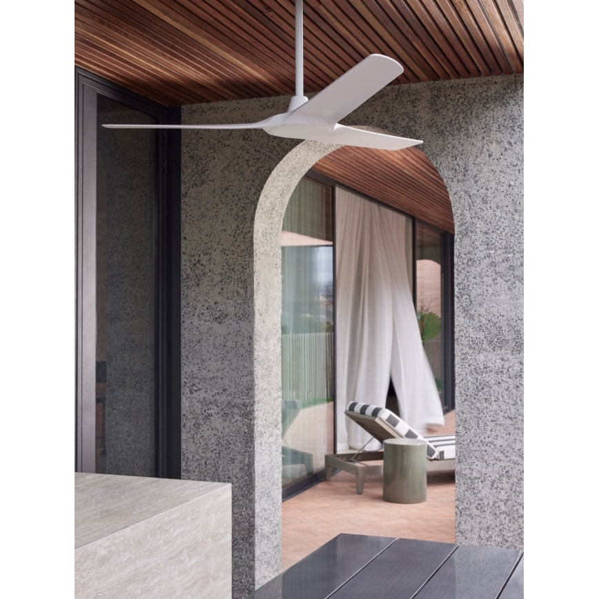 Lucci Air 21321549 - Wentylator sufitowy ABYSS śr. 142 cm IP66 biały + zdalne sterowanie