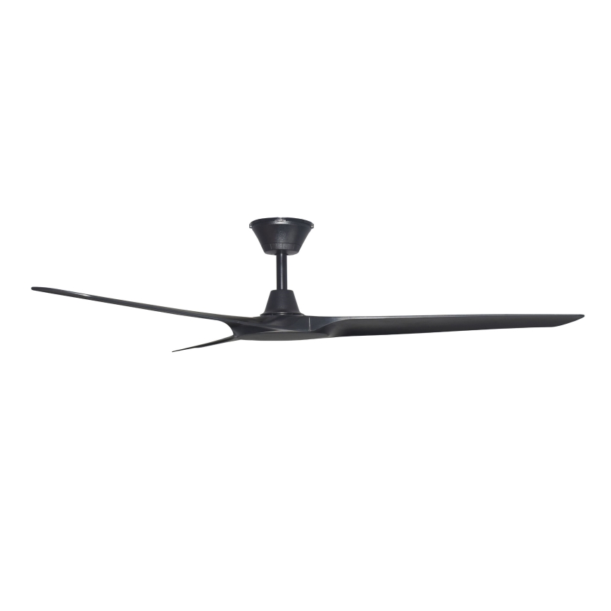Lucci Air 21321649 - Wentylator sufitowy ABYSS śr. 142 cm IP66 czarny + zdalne sterowanie