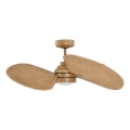 Lucci Air 21325549 - Ściemnialny wentylator sufitowy LED SABLE 1xGX53/12W/230V 3000/4000/5000K Ø 91,5 cm brązowy + pilot zdalnego sterowania