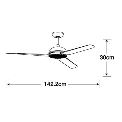Lucci air 213301- LED Ściemnialny wentylator sufitowy UNIONE 1xGX53/12W/230V brązowy/chrom błyszczący + zdalne sterowanie