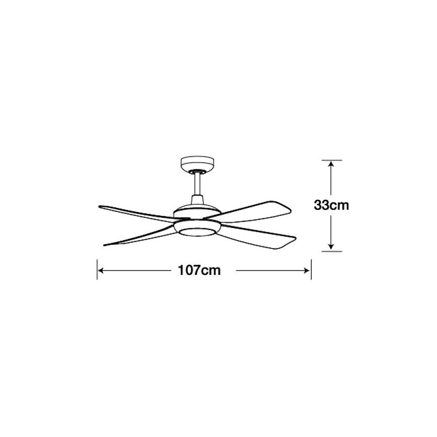 Lucci air 213302 - LED Ściemniany wentylator sufitowy SLIPSTREAM 1xGX53/12W/230V biały + pilot