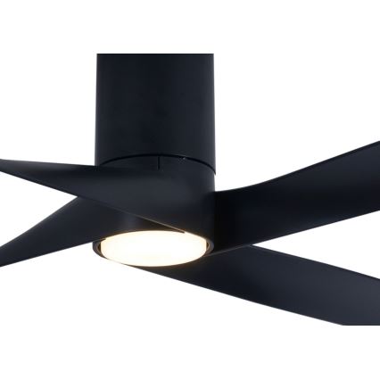 Lucci air 213351 - LED Dimmable ceiling fan RIVIERA 1xGX53/12W/230V czarny + pilot zdalnego sterowania