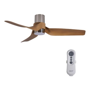 Lucci air 213355-LED Ściemnialny wentylator sufitowy NAUTICA 1xGX53/12W/230V brązowy/chrom błyszczący + zdalne sterowanie