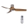 Lucci air 213355-LED Ściemnialny wentylator sufitowy NAUTICA 1xGX53/12W/230V brązowy/chrom błyszczący + zdalne sterowanie