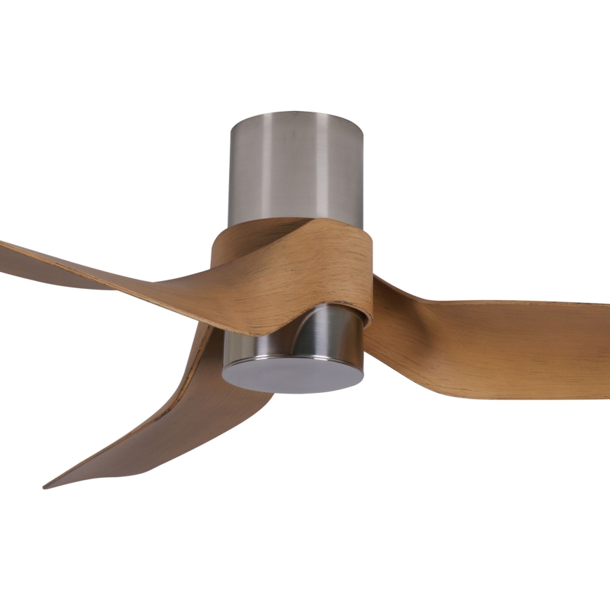Lucci air 213355-LED Ściemnialny wentylator sufitowy NAUTICA 1xGX53/12W/230V brązowy/chrom błyszczący + zdalne sterowanie