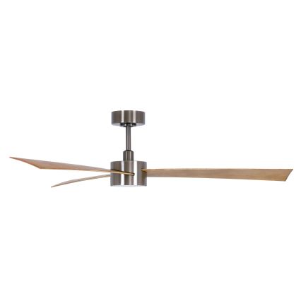Lucci air 21610449 - LED Ściemnialny wentylator sufitowy CLIMATE 1xGX53/12W/230V brązowy/chrom błyszczący + zdalne sterowanie
