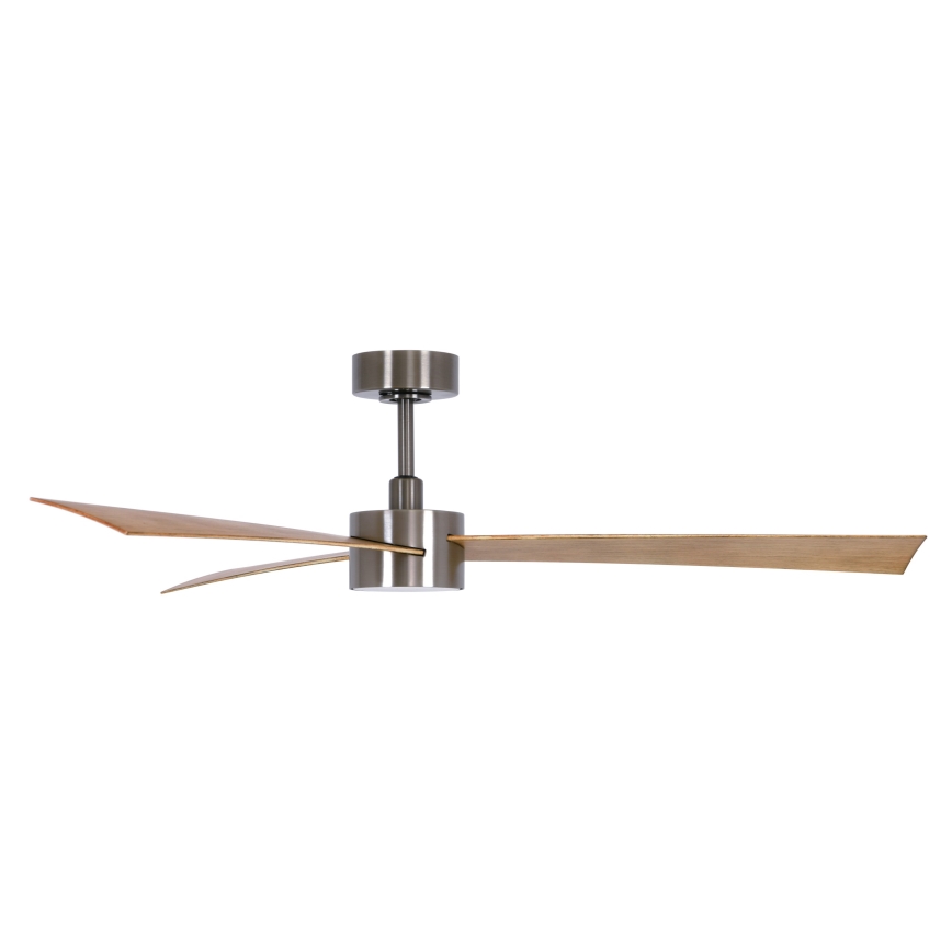 Lucci air 21610449 - LED Ściemnialny wentylator sufitowy CLIMATE 1xGX53/12W/230V brązowy/chrom błyszczący + zdalne sterowanie