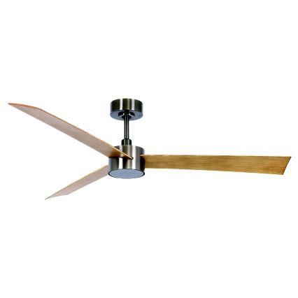 Lucci air 21610449 - LED Ściemnialny wentylator sufitowy CLIMATE 1xGX53/12W/230V brązowy/chrom błyszczący + zdalne sterowanie