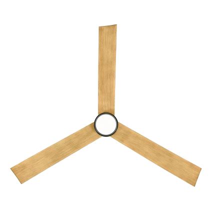 Lucci air 21610449 - LED Ściemnialny wentylator sufitowy CLIMATE 1xGX53/12W/230V brązowy/chrom błyszczący + zdalne sterowanie