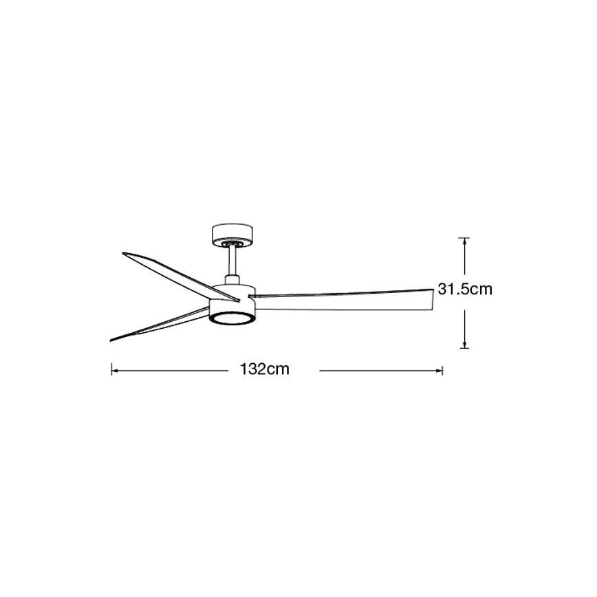 Lucci air 21610449 - LED Ściemnialny wentylator sufitowy CLIMATE 1xGX53/12W/230V brązowy/chrom błyszczący + zdalne sterowanie