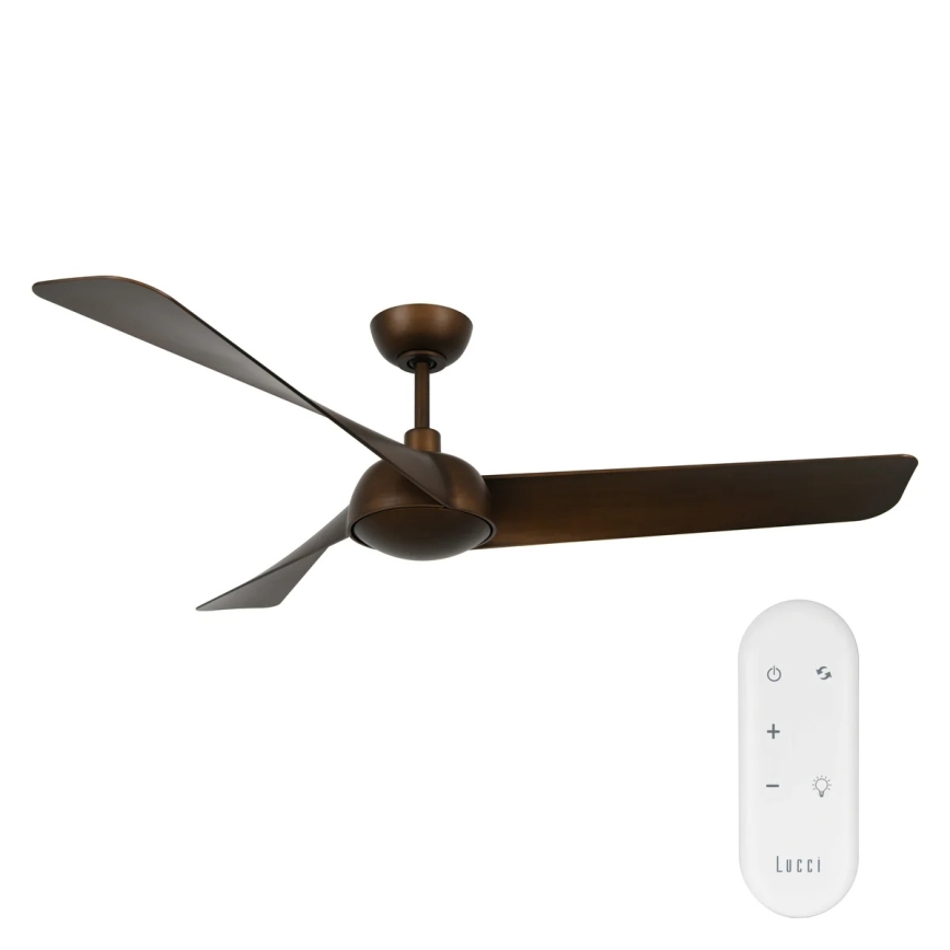 Lucci Air 21617249 - Ściemnialny wentylator sufitowy LED OSPREY 1xGX53/12W/230V Ø 132 cm brąz + pilot zdalnego sterowania