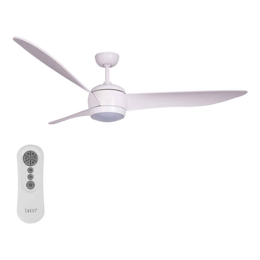 Lucci air 512911 - Wentylator sufitowy LED AIRFUSION NORDIC LED/20W/230V drewno/biały + pilot zdalnego sterowania